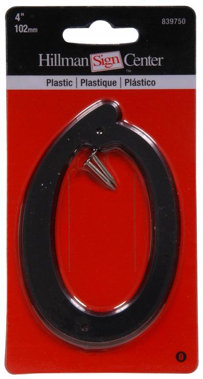 4" Black Plastic Nail-on #0