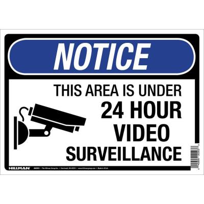 "24H Surveillance" Sign 10"x14"