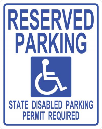 "Reserved Handicapped Parking"