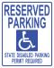 "Reserved Handicapped Parking"
