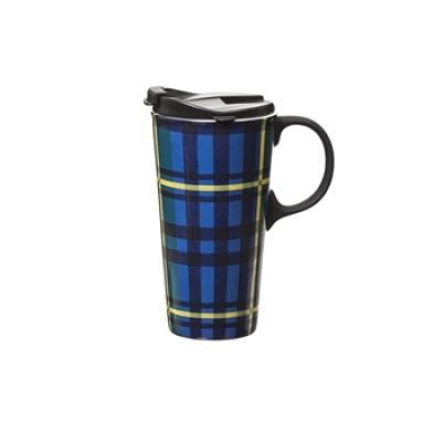 Grn/Blue Plaid Crmc Trv Cup 17oz