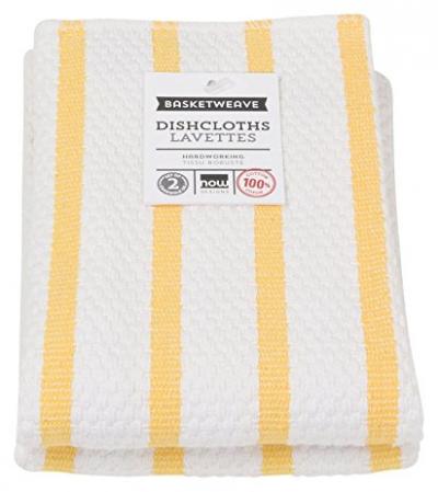 TEA TOWEL BASKETWEAVE LEMON