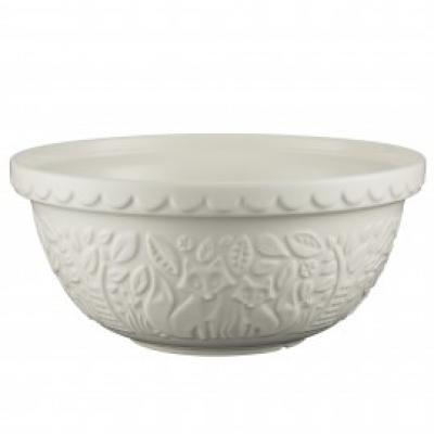 FOX EMB MIX BOWL 29CM CREAM