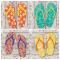 Tumbled Tile Coastal Flip Flops