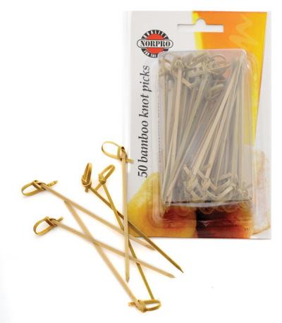 BAMBOO KNOT PICKS 50 PCS