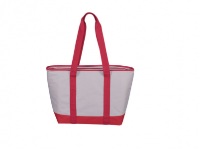 INSULATED TOTE RED FLAX