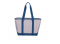 INSULATED TOTE NAVY FLAX