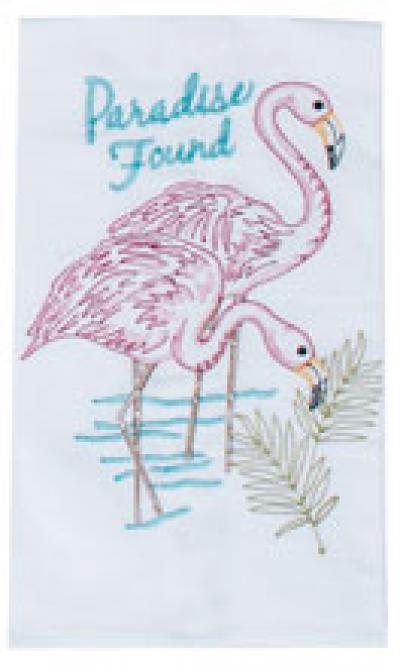 EMBR FLOUR SACK TOWEL FLAMINGO