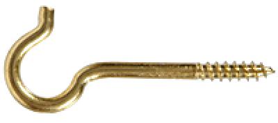 2-9/16" Brass Ceiling Screw Hook