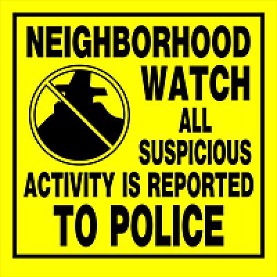 Neighborhood Watch Sign 11"x 11"